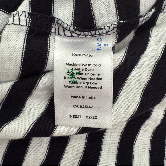 Women’s Talbots The Sleeve Knit Shift Striped Dress XS 100% Cotton Tie Sleeves - Picture 13 of 16